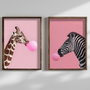 Wallity HUM107 Cuadros Decorativos enmarcados en MDF (2 piezas)